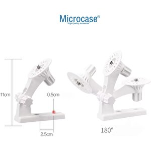 Microcase 3m Yapışkan Veya Vida Monteli 1/4 Vida Girişli 180 Derece Döner Başlıklı Web Kamera Bebek Kamerası Tutucu Stand - Al5014