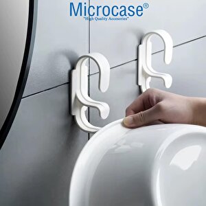 Sert Abs Plastik Güçlü Plastik Yapışkanlı Banyo Mutfak Eşya Havlu Leğen Askılığı 1 Adet - Al4993