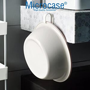 Microcase Sert Abs Plastik Güçlü Plastik Yapışkanlı Banyo Mutfak Eşya Havlu Leğen Askılığı 1 Adet - Al4993