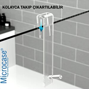 Microcase Sağlam Pleksi Malzemeden Şık Banyo Duşakabin Mutfak Vb Alanlar İçin Askılık 1 Adet - Al4991