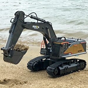 Huina 1592 1/14 Yüksek Kalite 22 Kanal Rc Model Metal Kepçeli Ekskavatör Kazıcı Uzaktan Kumandali Çok Fonksiyonlu İş Makinesi -2.4