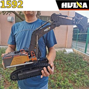 Huina 1592 1/14 Yüksek Kalite 22 Kanal Rc Model Metal Kepçeli Ekskavatör Kazıcı Uzaktan Kumandali Çok Fonksiyonlu İş Makinesi -2.4
