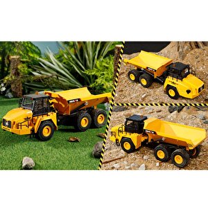 Huina 1553 1/16 Yüksek Kalite 11ch Rc Model Damperli Kamyon Uzaktan Kumandalı Çok Fonksiyonlu İş Makinesi -2.4g Sesli&işıklı