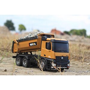 Huina 1573 1/14 Yüksek Kalite Rc Model Damperli Kamyon Uzaktan Kumandalı Metal İş Makinesi -10kg Yükleme Kapasiteli -2.4g Full Fon