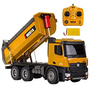 Huina 1573 1/14 Yüksek Kalite Rc Model Damperli Kamyon Uzaktan Kumandalı Metal İş Makinesi -10kg Yükleme Kapasiteli -2.4g Full Fon
