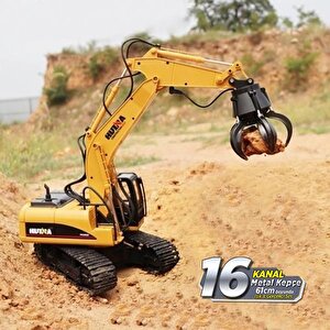Huina 1571 1/14 Yüksek Kalite 15ch Rc Model Grabber Paletli Ekskavatör Kavrayıcı Kollu Uzaktan Kumandali İş Makinesi -2.4g Sesli&i