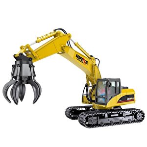 Huina 1571 1/14 Yüksek Kalite 15ch Rc Model Grabber Paletli Ekskavatör Kavrayıcı Kollu Uzaktan Kumandali İş Makinesi -2.4g Sesli&i