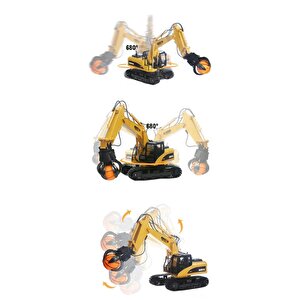 Huina 1571 1/14 Yüksek Kalite 15ch Rc Model Grabber Paletli Ekskavatör Kavrayıcı Kollu Uzaktan Kumandali İş Makinesi -2.4g Sesli&i