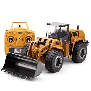 Huina 1583 1/14 10ch Full Metal Uzaktan Kumandalı Profesyonel Rc Model Wheel Loader Damper Dozer Kamyon İş Makinesi -6 Kg Ağirlik-