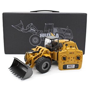 Huina 1583 1/14 10ch Full Metal Uzaktan Kumandalı Profesyonel Rc Model Wheel Loader Damper Dozer Kamyon İş Makinesi -6 Kg Ağirlik-