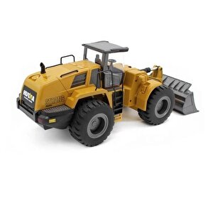 Huina 1583 1/14 10ch Full Metal Uzaktan Kumandalı Profesyonel Rc Model Wheel Loader Damper Dozer Kamyon İş Makinesi -6 Kg Ağirlik-