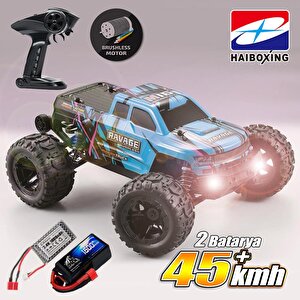 Haiboxing Rc 1/16 Ravage 45+ Km/h Sürat Uzaktan Kumandalı Rc Model Araba Rtr Elektrikli 4wd Brushless Fırçasız Offroad Truck (mavi