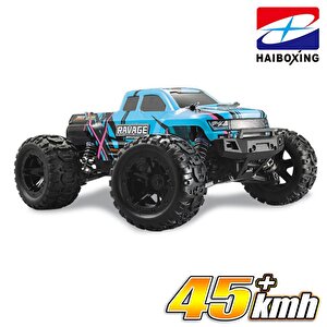 Haiboxing Rc 1/16 Ravage 45+ Km/h Sürat Uzaktan Kumandalı Rc Model Araba Rtr Elektrikli 4wd Brushless Fırçasız Offroad Truck (mavi