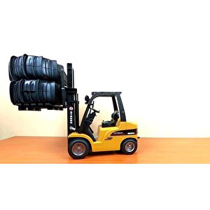 Huina 1577 1/10 Yüksek Kalite Rc Model Forklift Vinç Uzaktan Kumandalı Metal İş Makinası - 2.4g 8 Kanal Full Fonksiyon Sesli Ve Iş