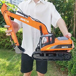 Huina 1551 1/14 Yüksek Kalite 15ch Rc Model Ekskavatör Paletli Kepçe Kazıcı Uzaktan Kumandalı Rc İş Makinesi - 2.4g Full Fonksiyon