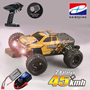 Haiboxing Rc 1/16 Ravage 45+ Km/h Sürat Uzaktan Kumandalı Rc Model Araba Rtr Elektrikli 4wd Brushless Fırçasız Offroad Truck (sarı