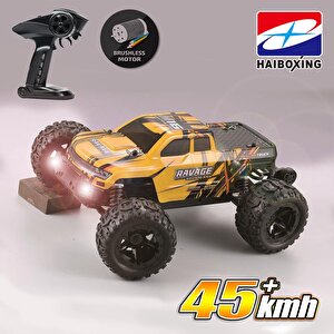 Haiboxing Rc 1/16 Ravage 45+ Km/h Sürat Uzaktan Kumandalı Rc Model Araba Rtr Elektrikli 4wd Brushless Fırçasız Offroad Truck (sarı