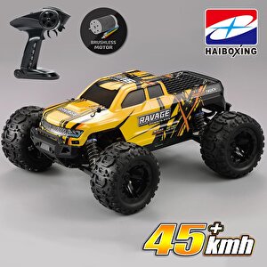 Haiboxing Rc 1/16 Ravage 45+ Km/h Sürat Uzaktan Kumandalı Rc Model Araba Rtr Elektrikli 4wd Brushless Fırçasız Offroad Truck (sarı