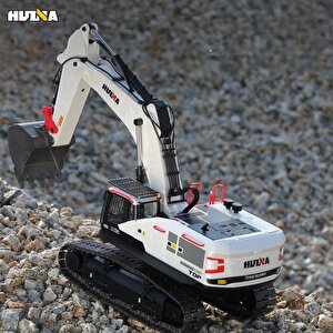 Huina 1594 1/14 Profesyonel 22 Kanal Rc Model 4 Farklı Metal Kepçeli Ekskavatör Kepçe Kazıcı Uzaktan Kumandalı İş Makinesi -2.4g S