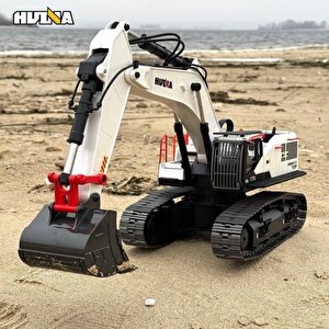 Huina 1594 1/14 Profesyonel 22 Kanal Rc Model 4 Farklı Metal Kepçeli Ekskavatör Kepçe Kazıcı Uzaktan Kumandalı İş Makinesi -2.4g S
