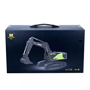 Huina 1593 1/14 Yüksek Kalite 22 Kanal Rc Model Metal Kepçeli Kazıcı Ekskavatör Uzaktan Kumandalı Çok Fonksiyonlu İş Makinesi -2.4
