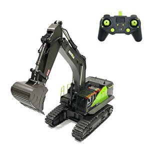 Huina 1593 1/14 Yüksek Kalite 22 Kanal Rc Model Metal Kepçeli Kazıcı Ekskavatör Uzaktan Kumandalı Çok Fonksiyonlu İş Makinesi -2.4