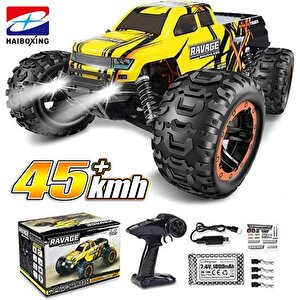 Haiboxing Rc 1/16 Ravage 45+ Km/h Sürat Uzaktan Kumandalı Rc Model Araba Rtr Elektrikli 4wd Brushless Fırçasız Offroad Truck (sarı