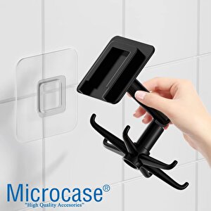 Microcase Kendinden Yapışkanlı 360 Derece Dönen 6 Kancalı Askı Mutfak Banyo Gardırop Raf Aparatı 2 Adet - Al5022