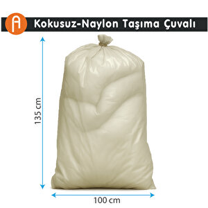 100x135 Cm Naylon Çuval Büyük Boy | 10 ADET | 120 Mikron Kalın, Körüklü, Taşınma Ve Depolama