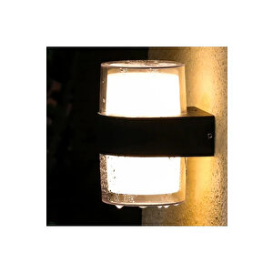 12w İki Yönlü Led Duvar Aplik Günışığı ( 3200k) Siyah Ip54 Hs-5654