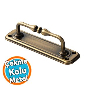 Metal Kapı Çekme Kolu Tutamağı Kulp Kulpları Dolap Mobilya Dolap Çekmece Antik Sarı Büyük 14.5 Cm