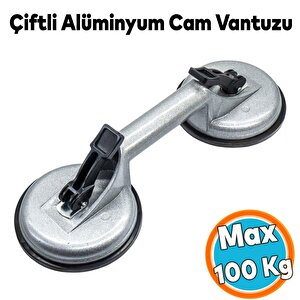 Çiftli Vakumlu Alüminyum Cam Vantuzu Fayans Ahşap Metal Tutucu Taşıma Araba Kaporta Göcük Çektirme
