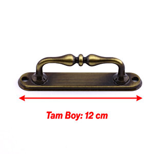 Metal Kapı Çekme Kolu 12 Cm Dolap Mobilya Dolap Çekmece Tutamağı Kulp Kulpları Eskitme Antik Sarı