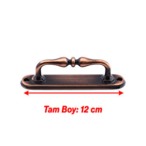 Metal Kapı Çekme Kolu 12 Cm Dolap Mobilya Dolap Çekmece Tutamağı Kulp Kulpları Eskitme Antik Bakır