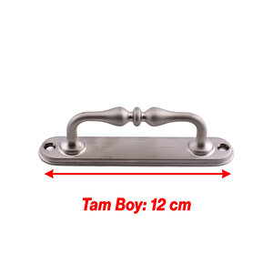 Metal Kapı Çekme Kolu 12 Cm Tutamağı Kulp Saclı Kulpları Dolap Mobilya Dolap Çekmece Saten