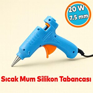 Sıcak İnce Mum Silikon Tabancası  7.5 Mm 20w 190°c Hızlı Isınan Güçlü Yapıştırıcı Tabanca Ergonomik