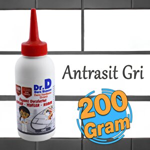 Derz Dolgu Fayans Seramik Mermer Yer Duvar Için Tamir Derz Yenileme Dolgusu 200 Gr Antrasit Gri Renk