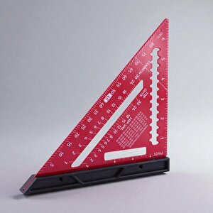 Alüminyum Üçgen Cetvel Marangoz Gönye Metal Gövde Açılı Ölçüm Ahşap Hassas Gönye 170 Mm 17 Cm