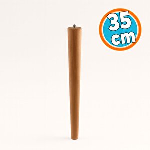 Sehpa Masa Ayağı Ham Doğal Ahşap Kahverengi Boyalı Mobilya Aksesuar Modern Ayakları Bohem 35 Cm