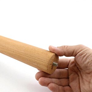 Boyalı Sehpa Ayak Takımı 3'lü 35 Cm Kahverengi Doğal Ahşap Silindir Mobilya Ayağı Aksesuar Ayakları