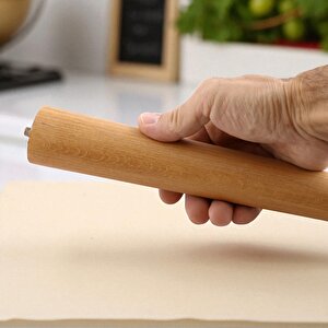 Kahverengi Boyalı Ahşap Silindir Sehpa Ve Masa Ayağı Ayakları Aksesuarları Modern Tasarım 50 Cm