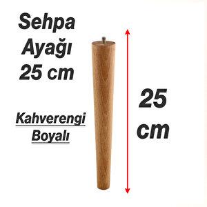 4 Adet Sehpa Masa Ayağı Ham Doğal Ahşap Kahverengi Boyalı Mobilya Kanepe Modern Bohem Ayakları 25 Cm