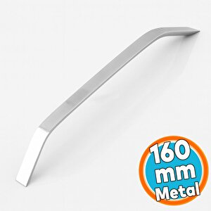 Mobilya Çekmece Mutfak Dolabı Dolap Kulpları Kulbu Kulpu Krom Gümüş Metal Kulp 160 Mm - 16 Cm
