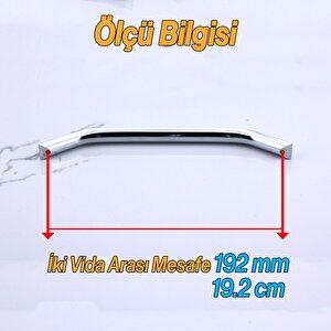 Mobilya Çekmece Mutfak Dolabı Dolap Kulpları Kulbu Kulpu Krom Gümüş Metal Kulp 192 Mm - 19.2 Cm