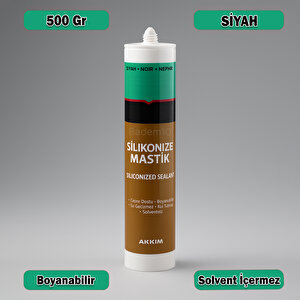 Mastik Silikonize Siyah Renk Boyanabilir Suya Dayanıklı Solventsiz Banyo Pencere Yapı Dolgu Malzeme