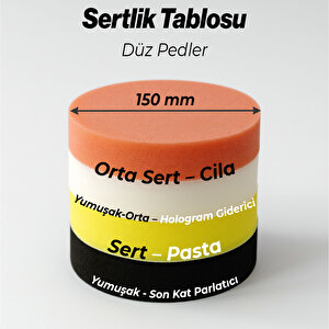 Polisaj Süngeri Seti 14 Parça Jant Parlatma Pedi Matkap Uyumlu Oto Wax Büyük Boy Pasta Cila 150 Mm