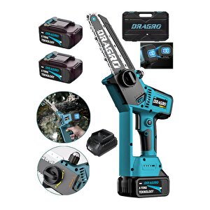 Alman 21 V 3000 Mah  Dijital Göstergeli Dal Budama Testeresi Kömürsüz Otomatik Yağlamalı 10 Pilli