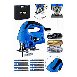 Dragro Germany Technology 4000 Watt Lazerli Profesyonel Devir Ayarlı Dekupaj Testere Çantalı 10 Uçlu