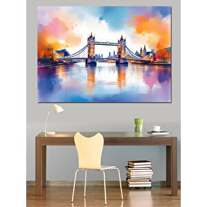 Köprü Ve Renkler Dekoratif Kanvas - Mdf Ahşap Tablo 50x70 cm