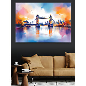 Köprü Ve Renkler Dekoratif Kanvas - Mdf Ahşap Tablo